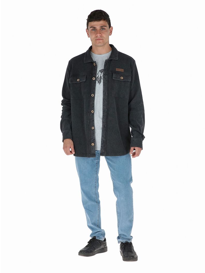 Camisa Cañi Negro Hombre Buffalo-1