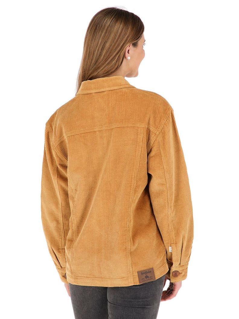 Chaqueta Mocho Mostaza Mujer-2