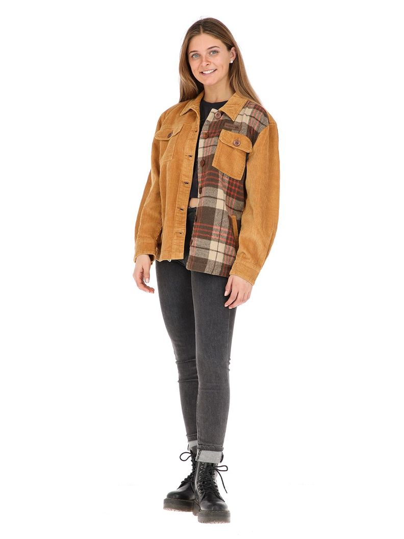 Chaqueta Mocho Mostaza Mujer-1
