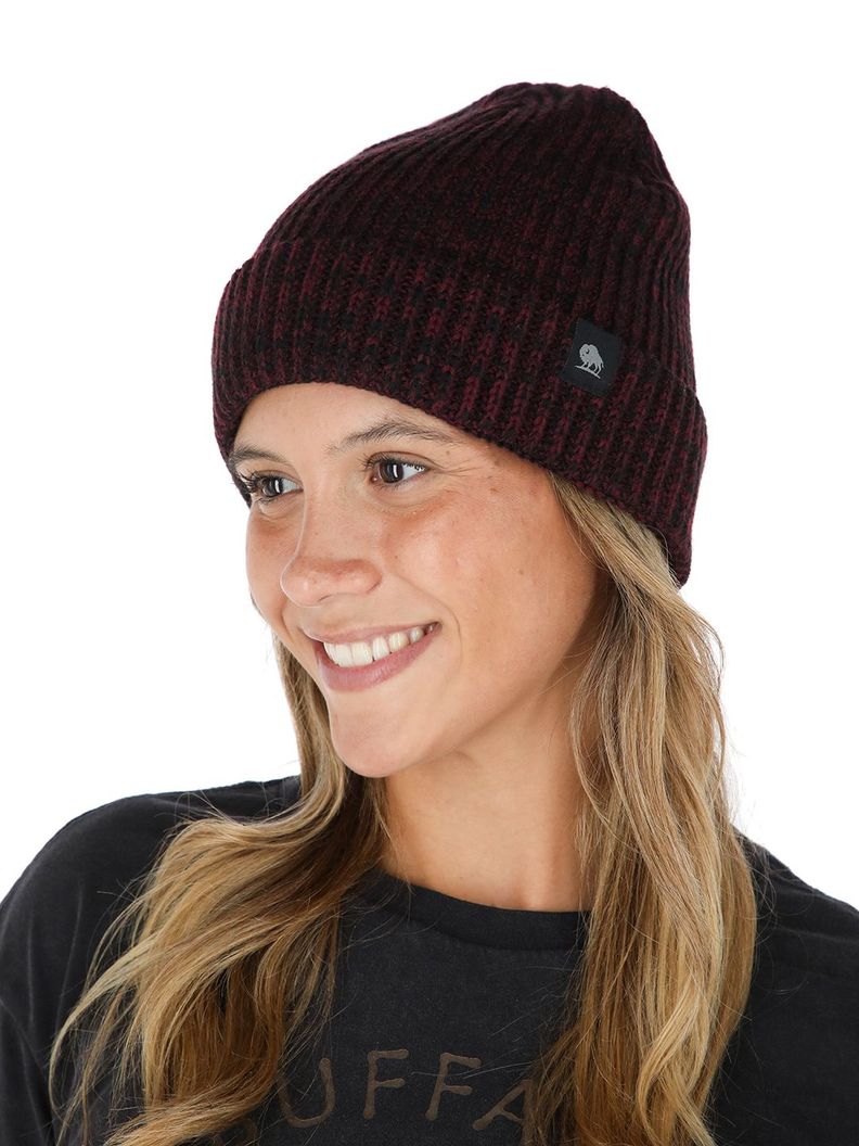Gorro Calafate Burdeo Jaspeado Unisex-0