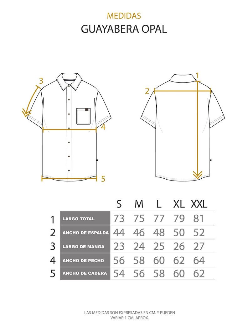 Guayabera Opal Beige Hombre Buffalo-4