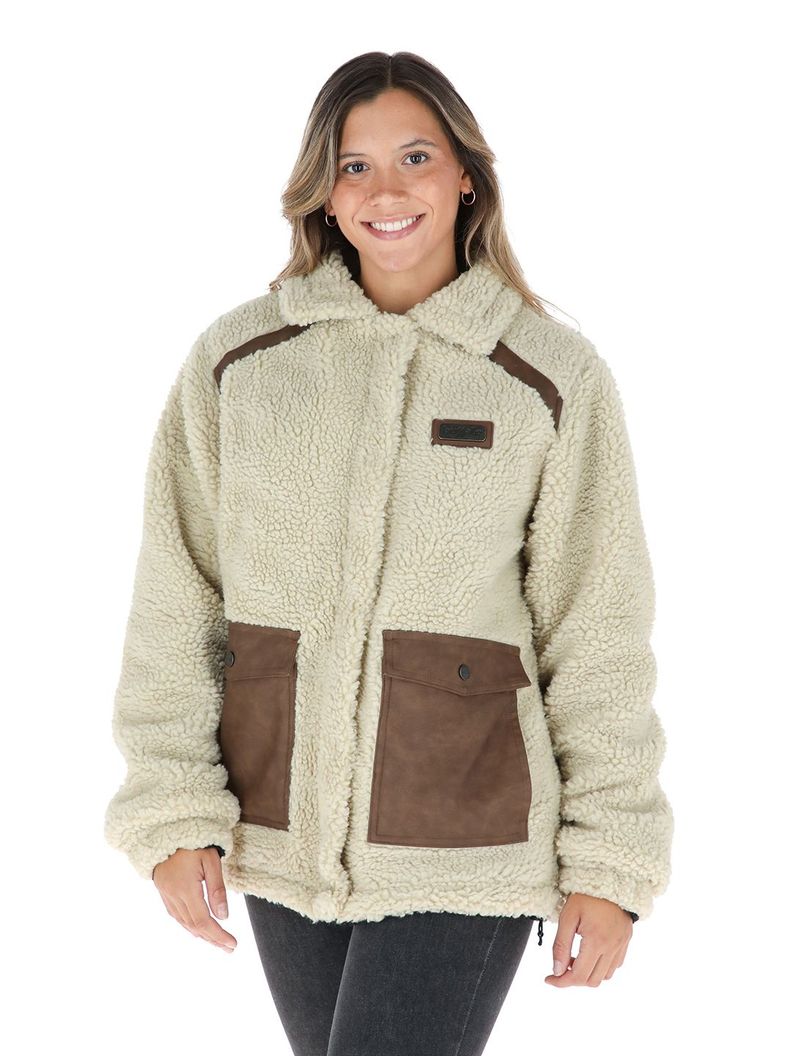 Chaqueta Chepu Beige - Negro Mujer-0
