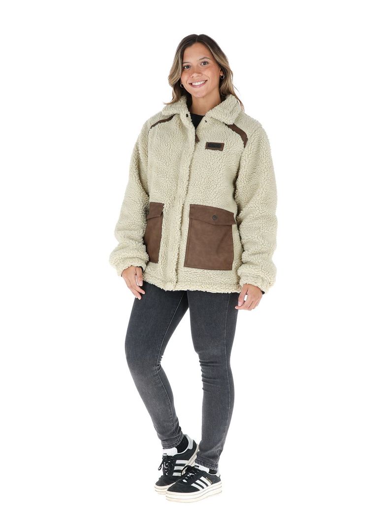 Chaqueta Chepu Beige - Negro Mujer-1