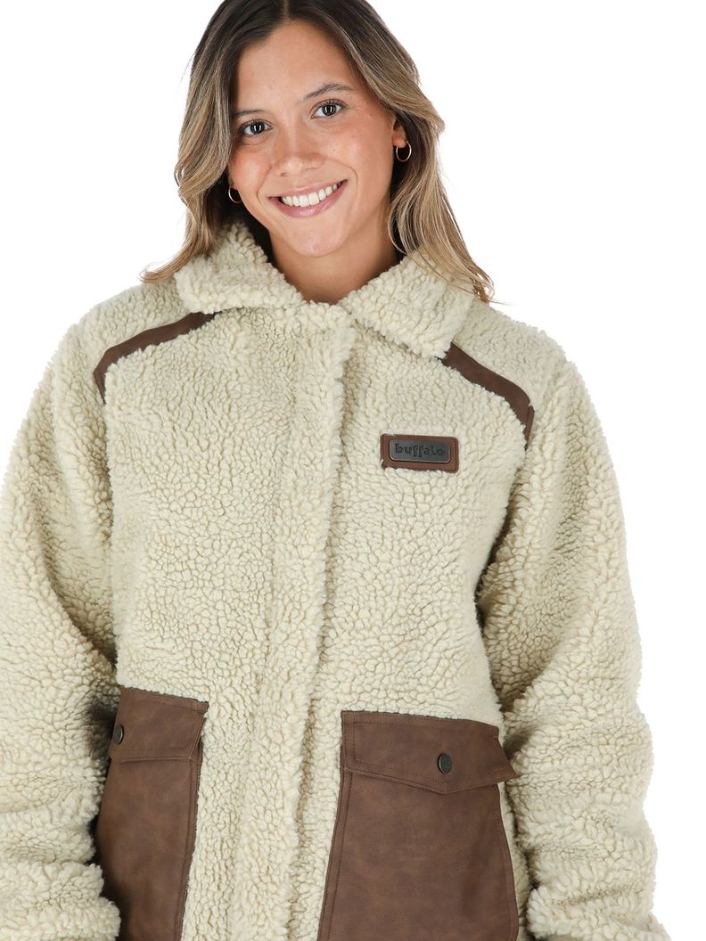 Chaqueta Chepu Beige - Negro Mujer-3