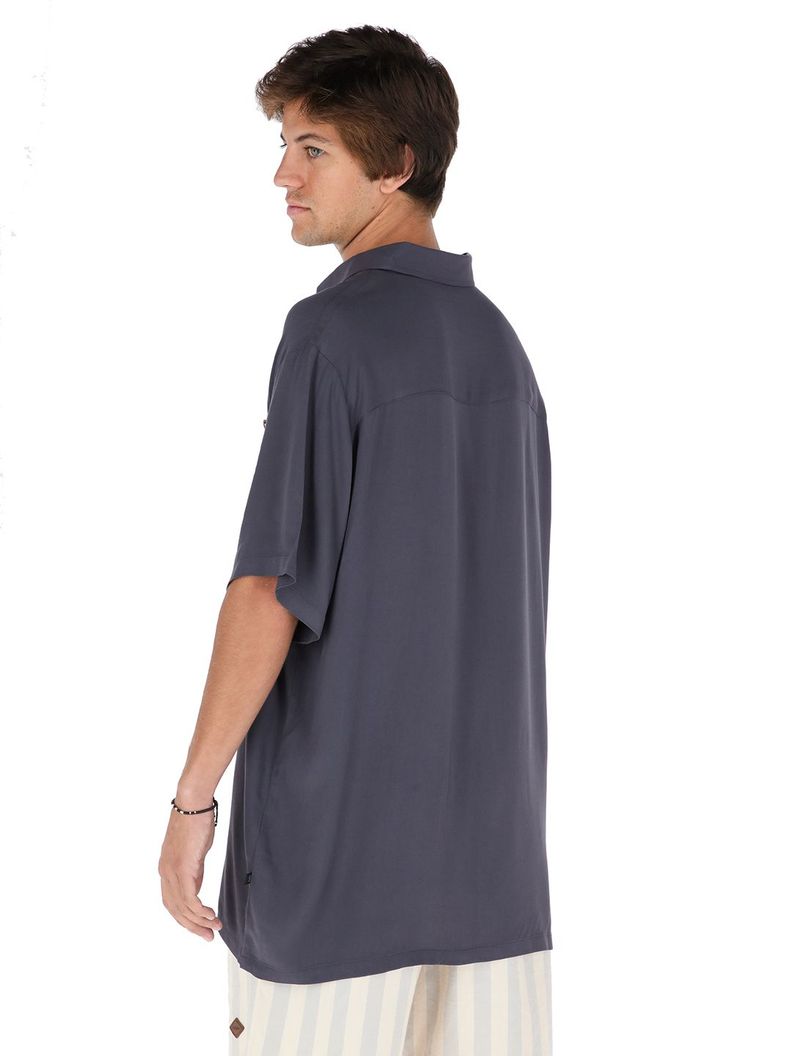 Guayabera Peteroa Gris Oscuro Hombre-2