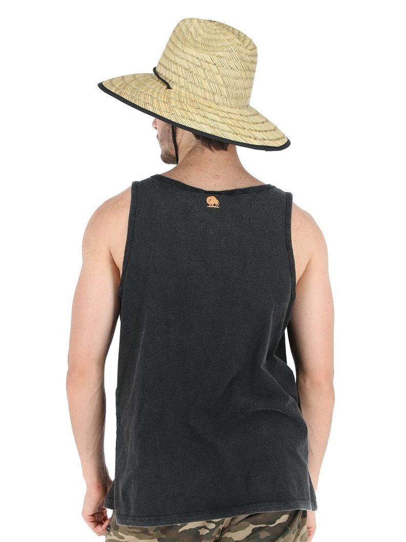 Sombrero De Paja Caucha Crudo Hombre-2