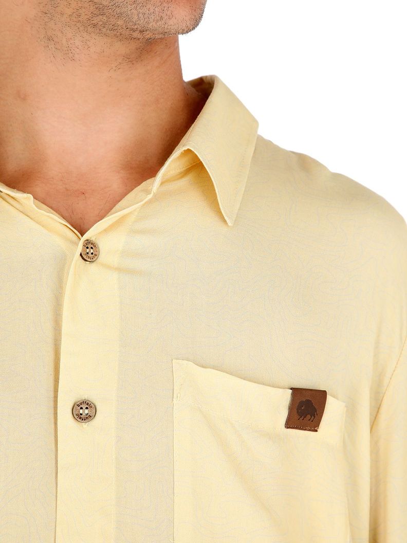 Guayabera Peteroa Amarillo Print Hombre-3