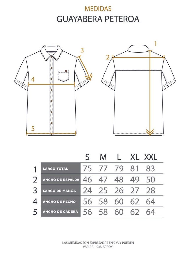 Guayabera Peteroa Amarillo Print Hombre-4
