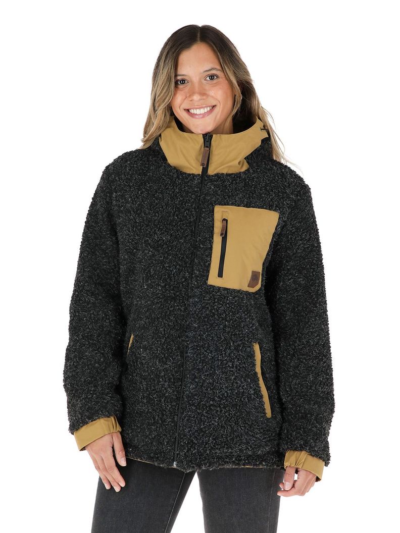 Chaqueta Tepu Mostaza - Negro Jaspeado Mujer-4