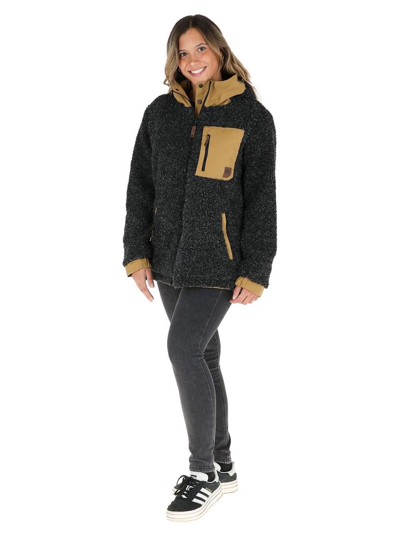 Chaqueta Tepu Mostaza - Negro Jaspeado Mujer-5