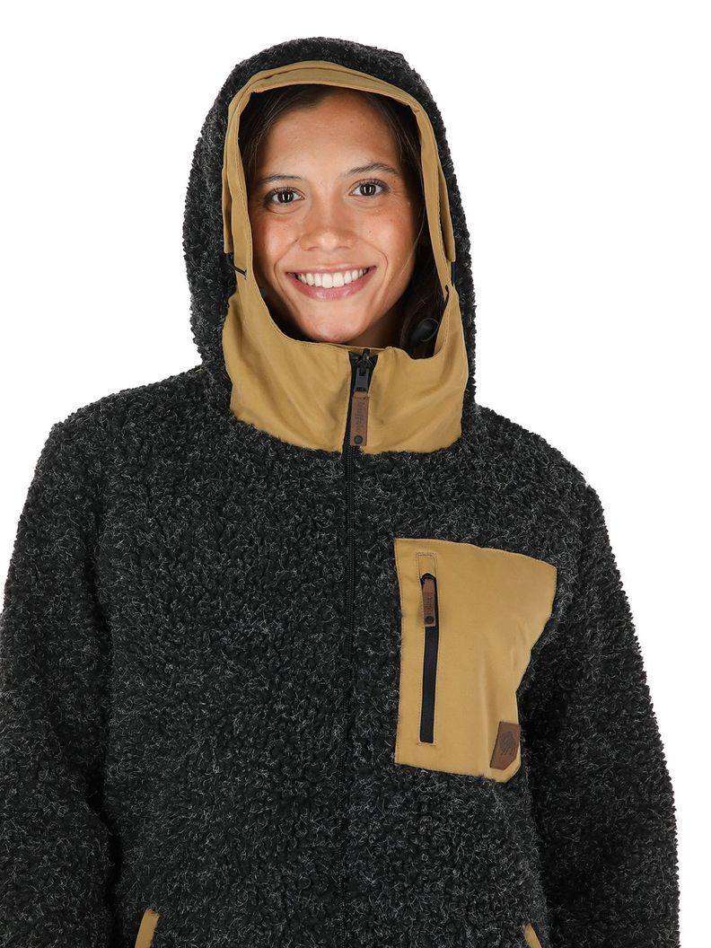 Chaqueta Tepu Mostaza - Negro Jaspeado Mujer-7