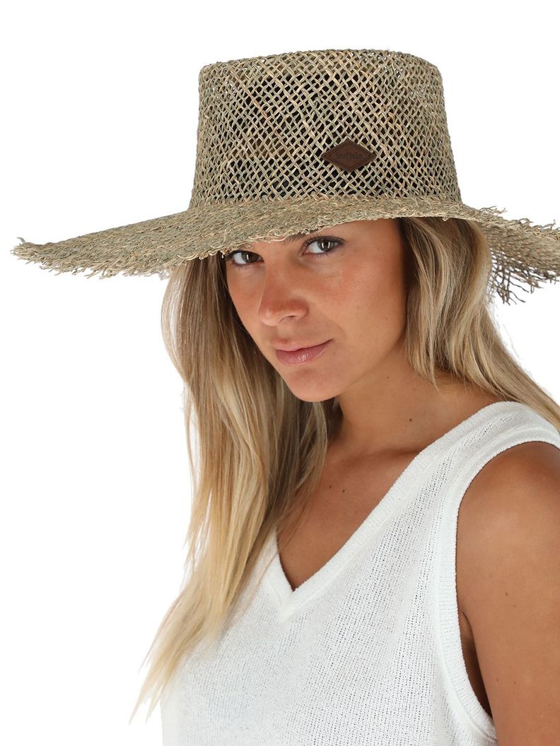 Sombrero De Paja Colihue Crudo Mujer-0