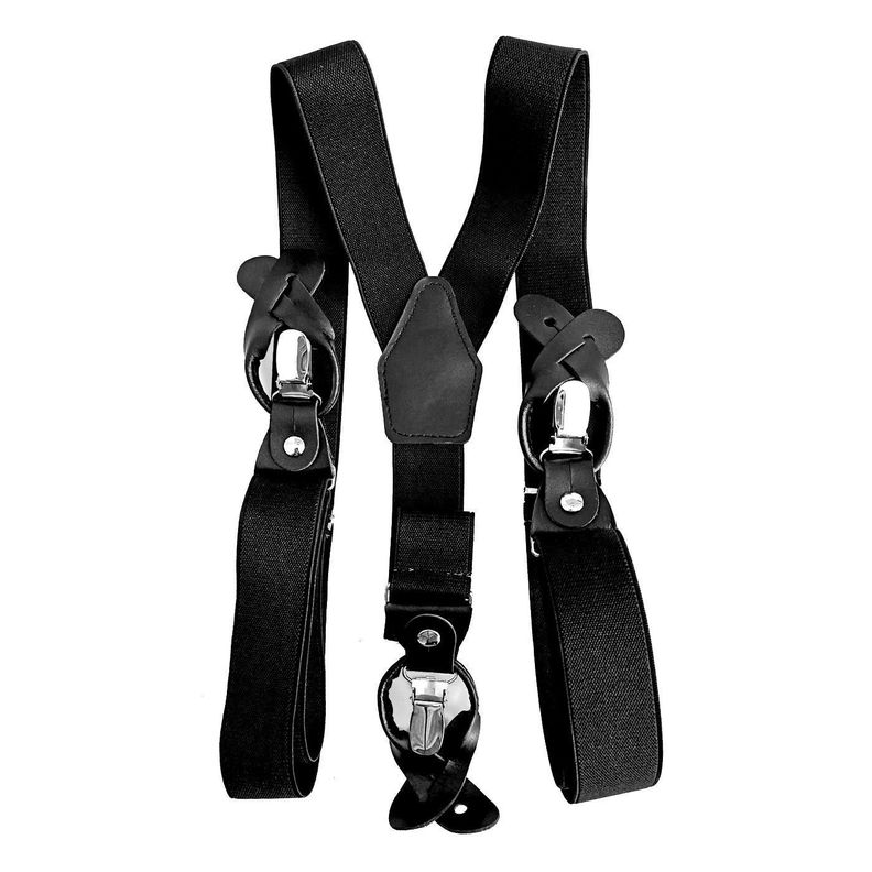 Suspensor hombre negro doble ajuste, Luciacorbatas