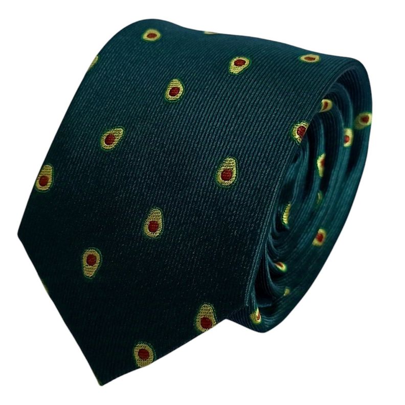 Corbata seda verde Paltas-0