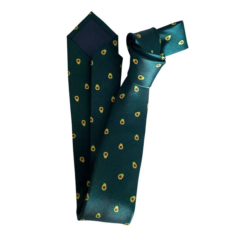 Corbata seda verde Paltas-1