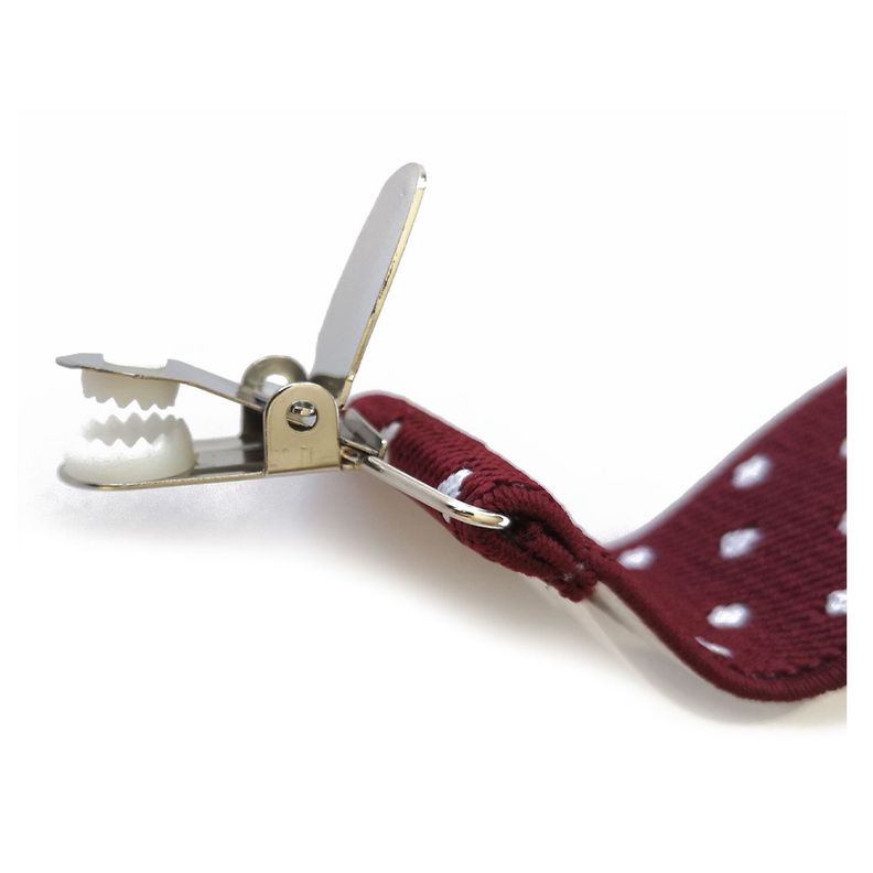 Suspensor hombre burdeo lunares blancos-1