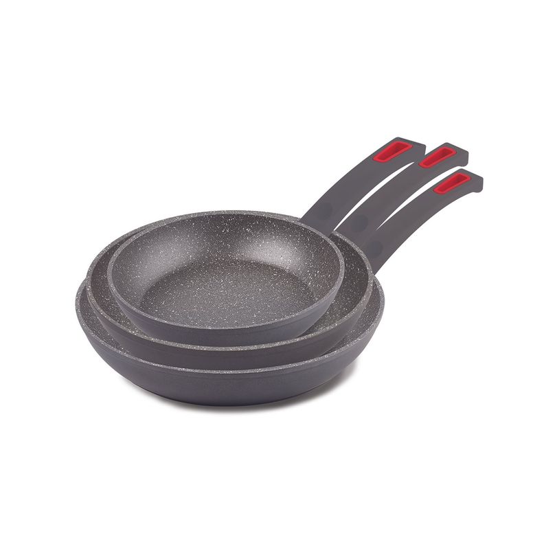 Set tres Sartenes 20-24-28cm Antiadherente Viva Negro