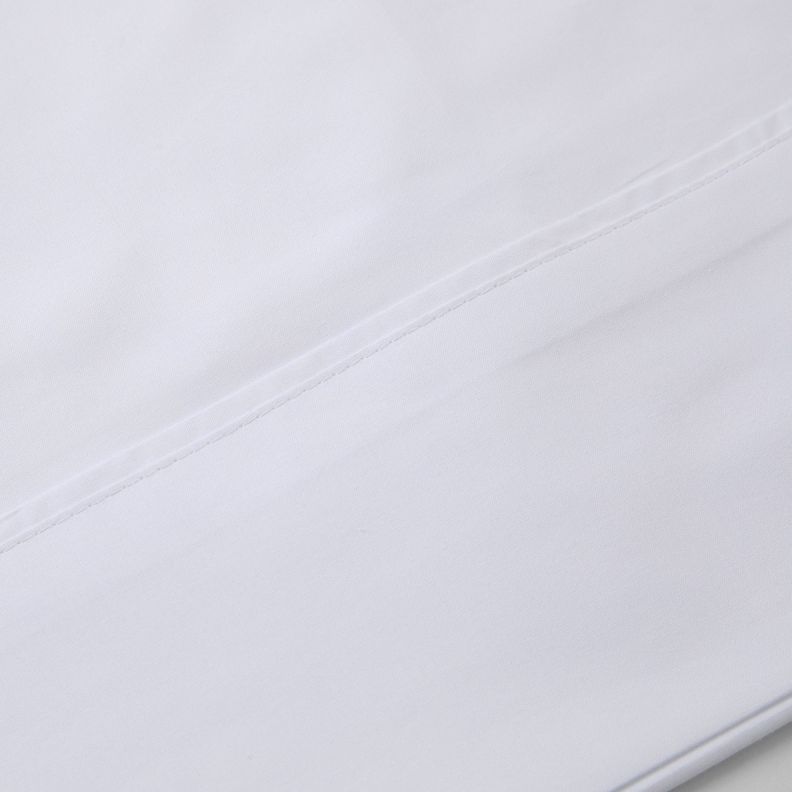 Set Sábanas 300 Hilos Algodón Pima Peruano Percale Liso Blanco 2 Pl-3