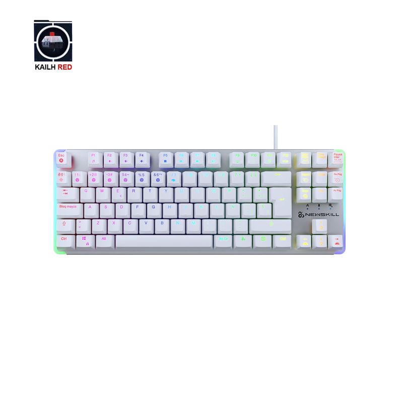 Teclado Gamer Gungnyr Pro Ivory RGB Switch Gateron Red-1