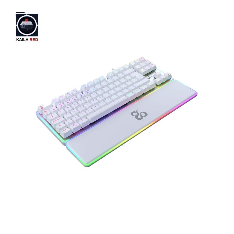 Teclado Gamer Gungnyr Pro Ivory RGB Switch Gateron Red-5