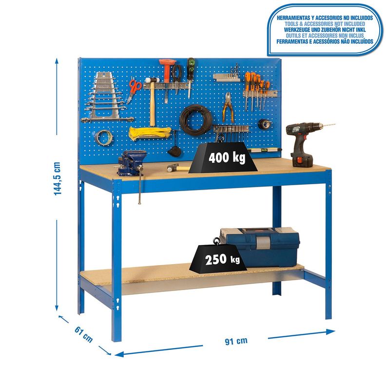 Banco Simonwork BT2 900 Azul/Madera-1