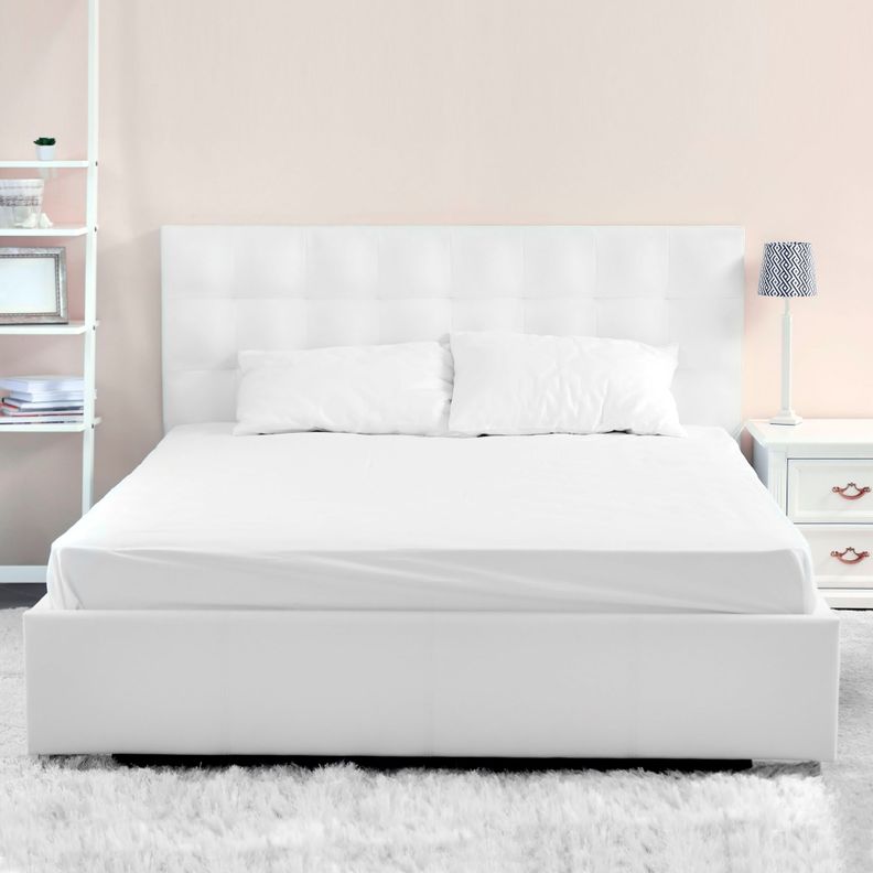 Set Sábanas King 300 Hilos Algodón Pima Peruano Percale Liso Bco-5