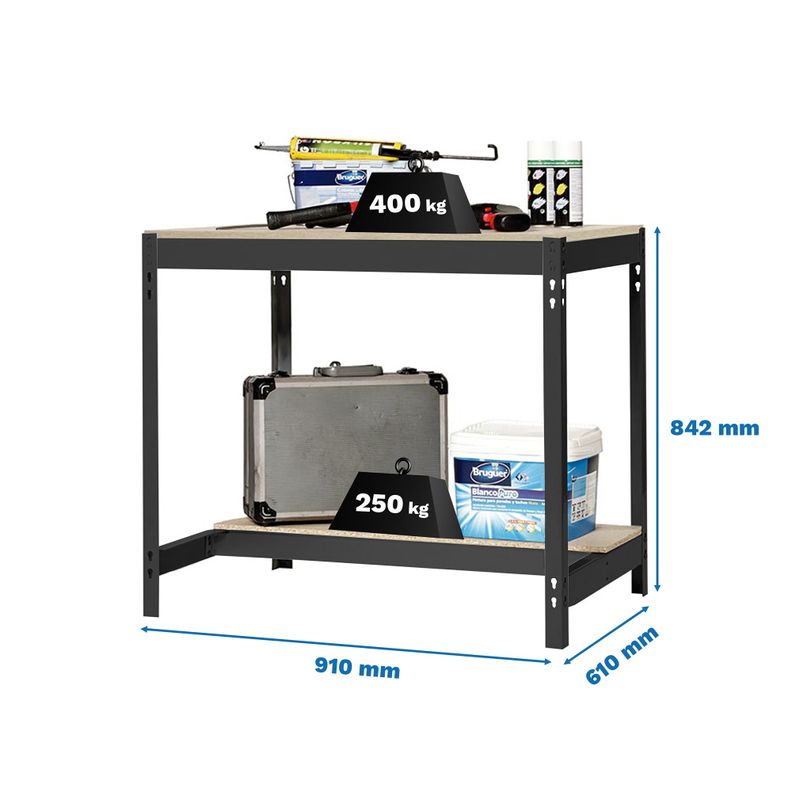 Banco de Trabajo SimonWork BT0 900x600 Antracita / Madera-1