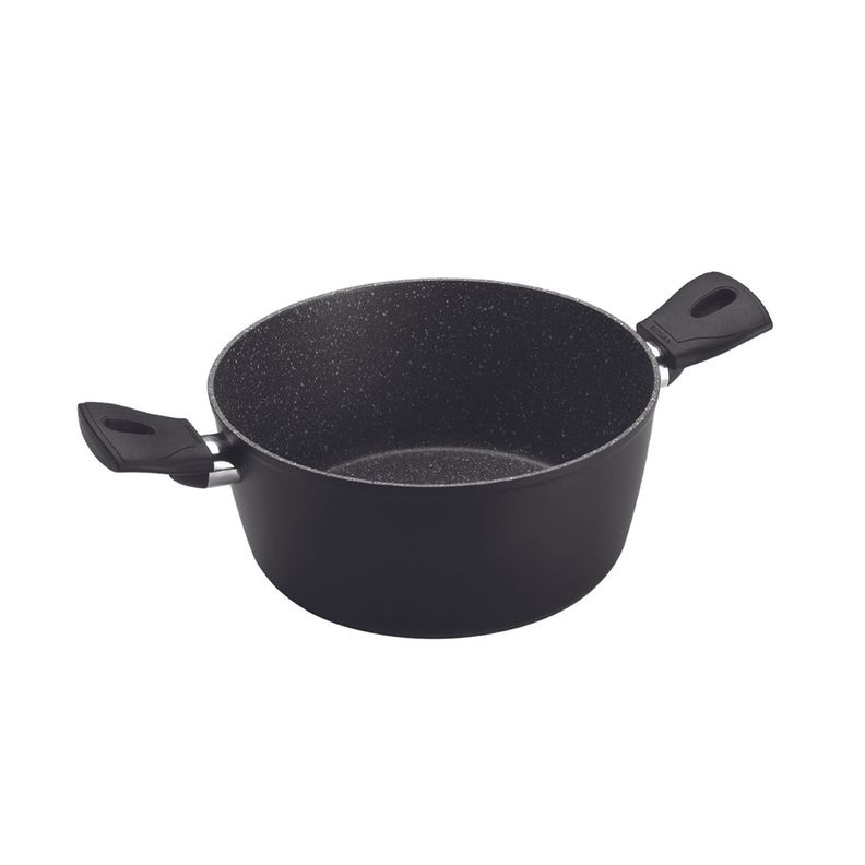 SET Olla 2 Asas 22cm Antiadherente Negro con Tapa Daily-1
