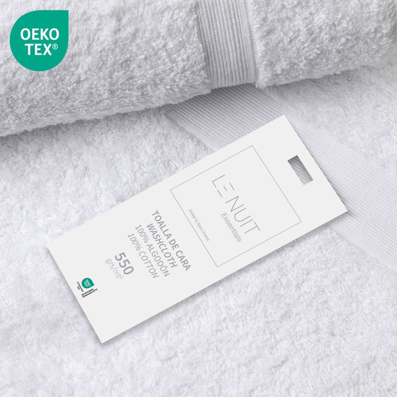 Toalla de Mano 550 grs/mt2 100% Algodón Essentials Blanca-2