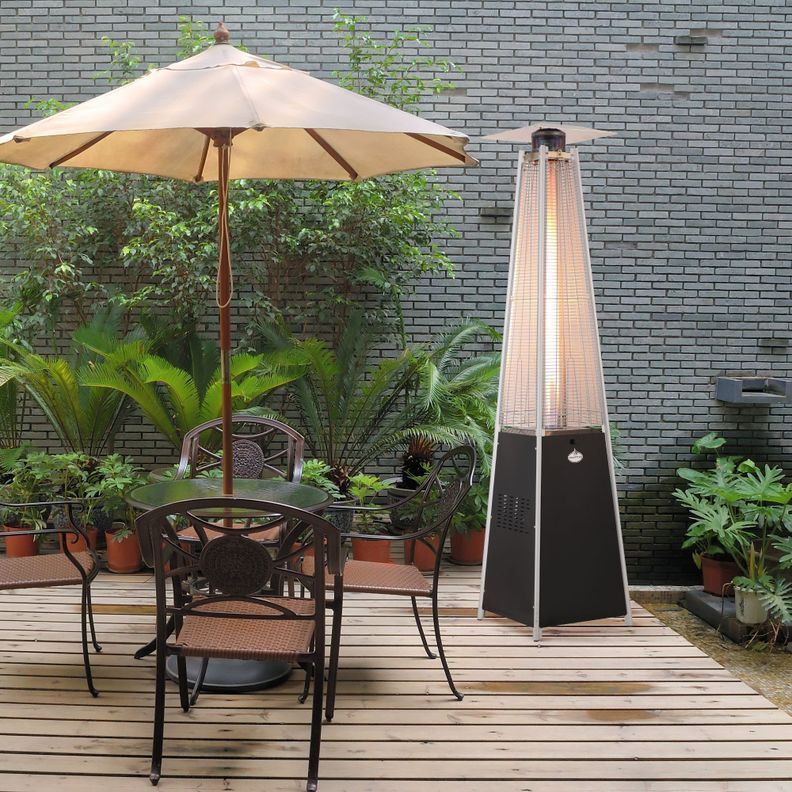 Estufa a Gas Exterior Terraza OBELISK Negra-4
