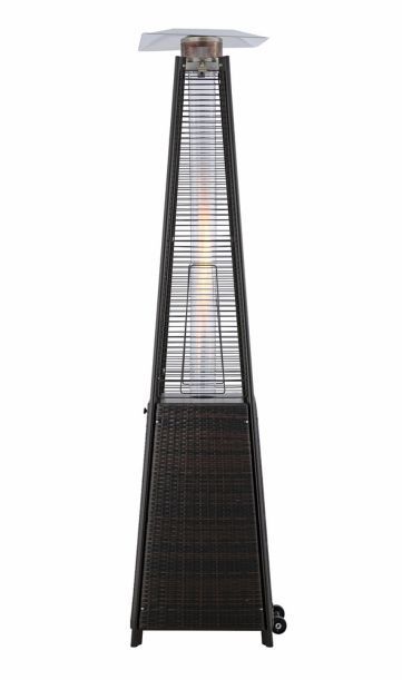 Estufa a Gas Exterior Terraza OBELISK Rattan-0
