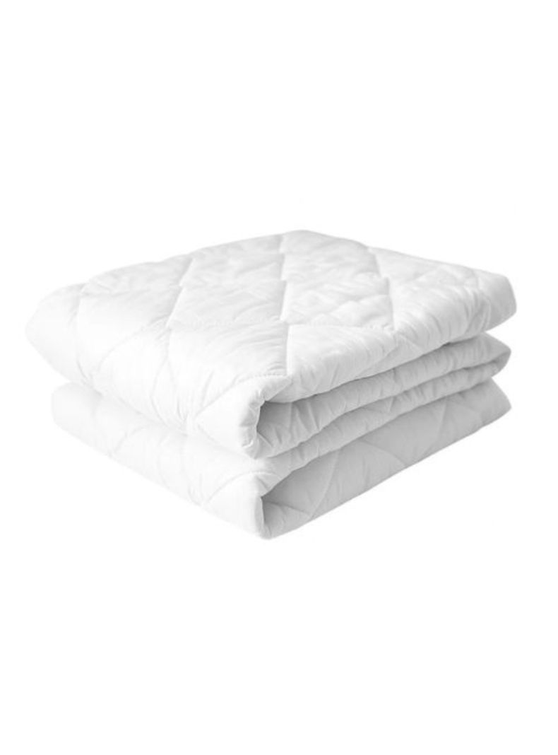 Cubre Colchon King Algodon Egipcio 300 Hilos Liso Blanco