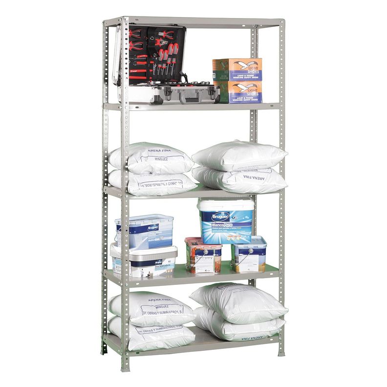 Estantería Metálica Comfort 5/300 Con Tornillos Gris-2