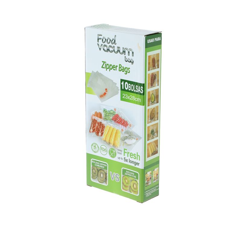 Pack 10 Bolsas al Vacío para Alimentos FVB 23x28 cm-0
