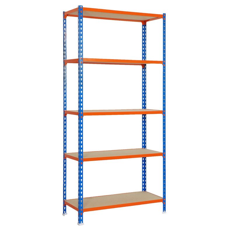 Estanteria Maderclick SuperPlus 5/400 Azul/Naranja/Madera-0