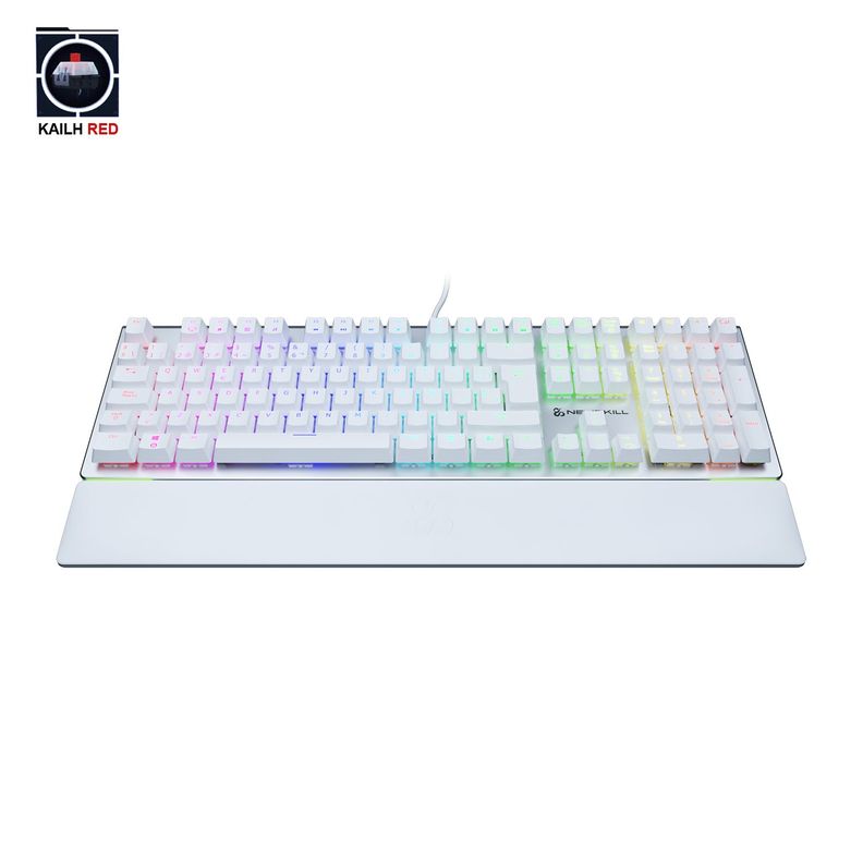 Teclado Gamer Serike Ivory-RGB Switch Outemu Red-1