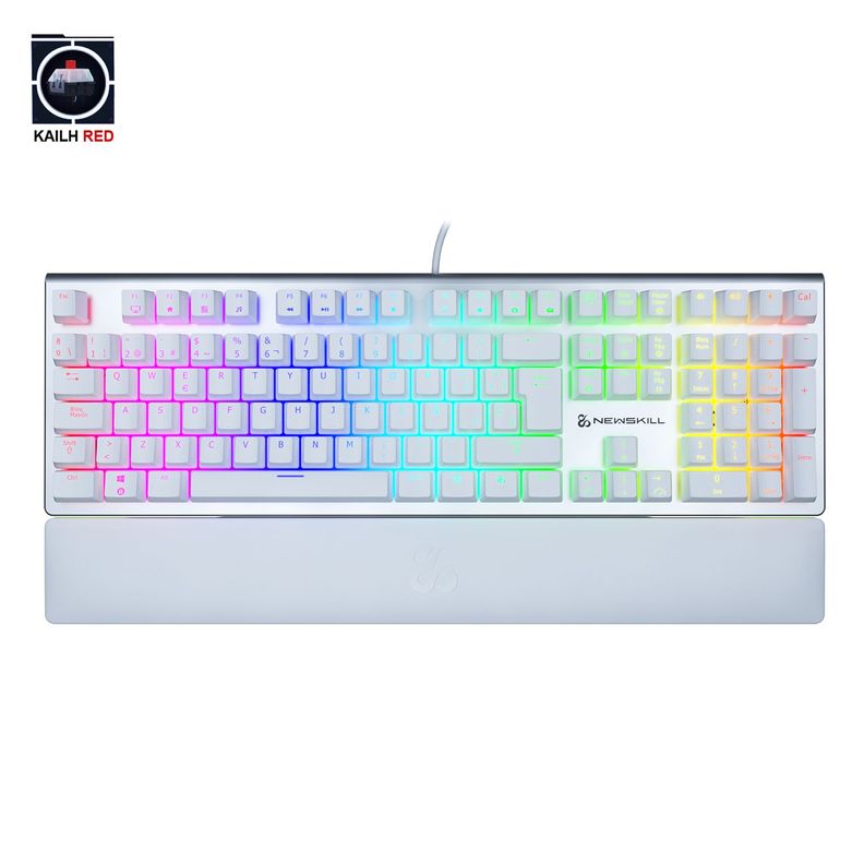 Teclado Gamer Serike Ivory-RGB Switch Outemu Red-6