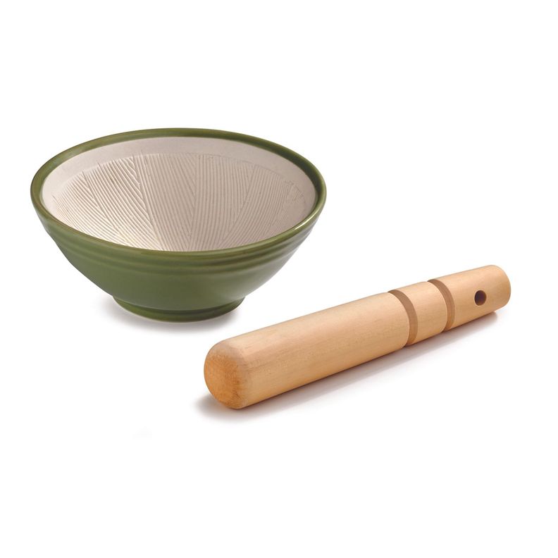 Mortero Suribachi con Maja de Madera Haya-0