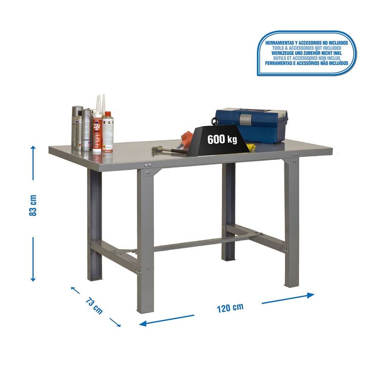 Banco Simonwork BT6 Metal 1200 Gris-1
