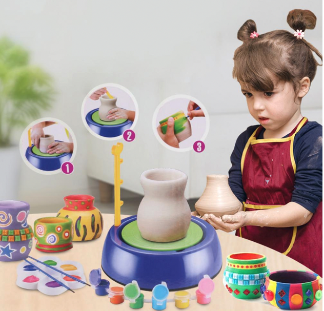 Juguete Rueda De Alfarería En Arcilla Para Niños-5