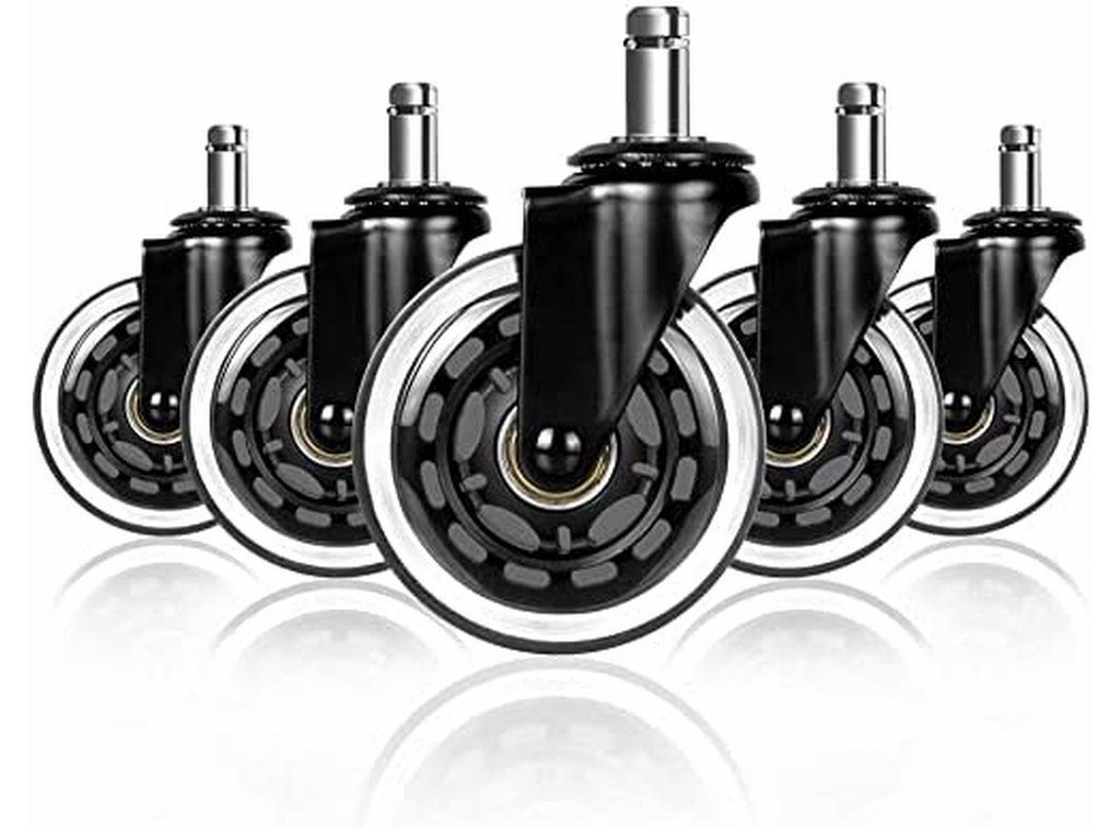 5 Ruedas De Silicona Para Sillas De Oficina-0