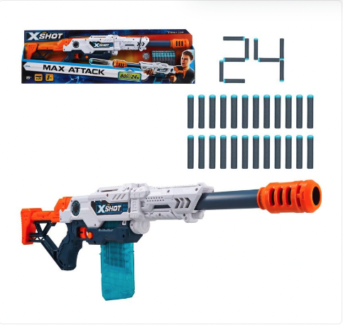 Lanzador Max Attack Con 24 Dardos X-shot Max Attack-1