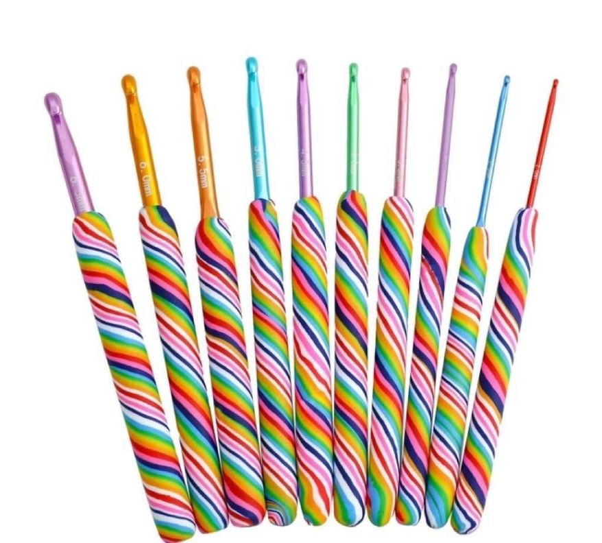 Set de crochet arcoiris-0