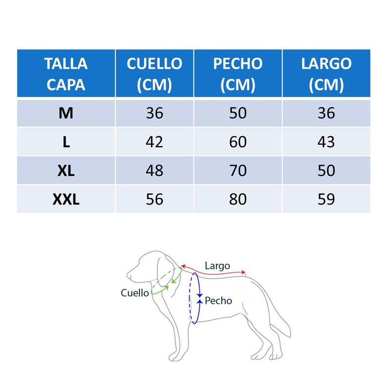 Capa Impermeable Azul talla L-2