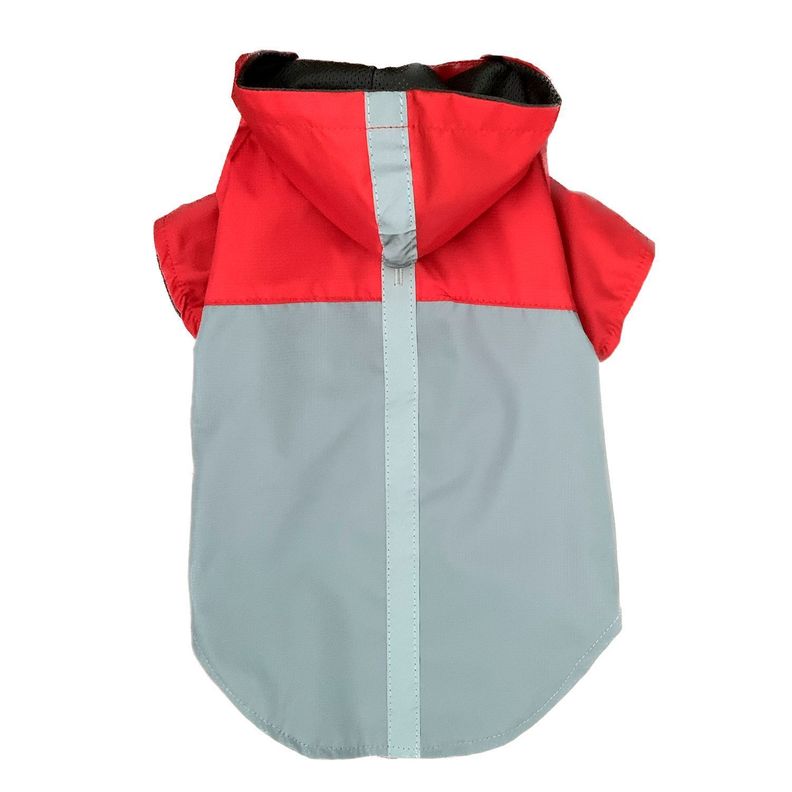 Impermeable Gris-Rojo talla L