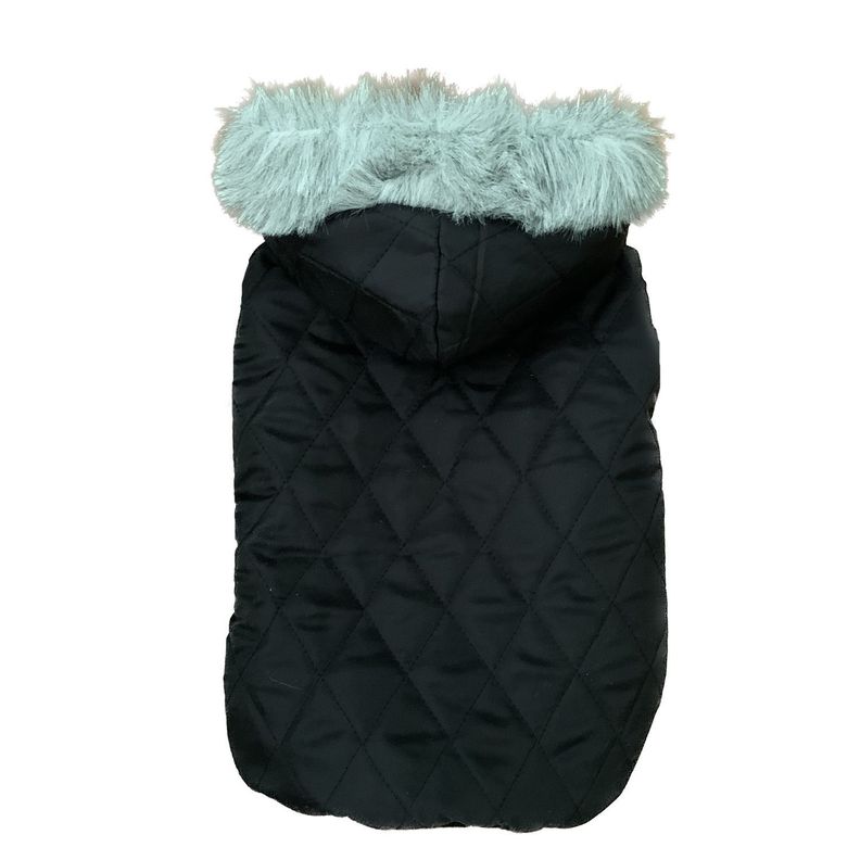 Chaqueta Gorro Piel Negra talla XL Negro