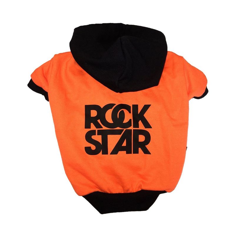 Poleron Rock Sar talla XS Naranjo