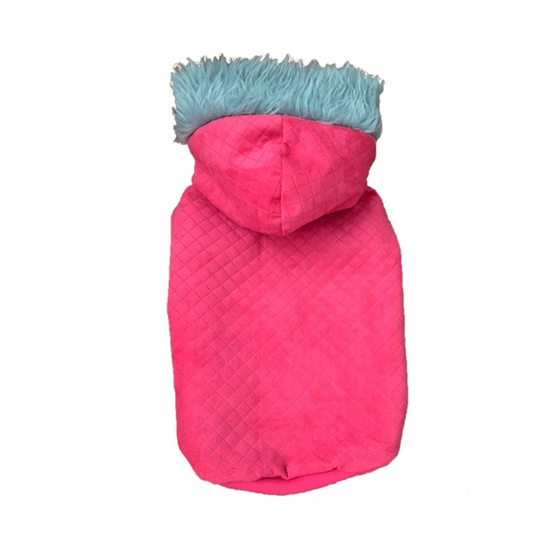 Chaqueta Gorro Piel Fucsia talla XL
