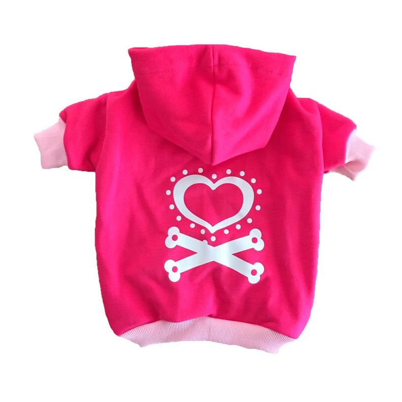 Poleron LOVE talla M Fucsia