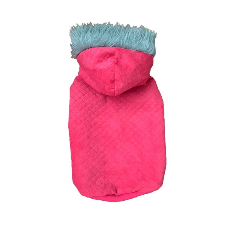 Chaqueta Gorro Piel Fucsia talla M-0